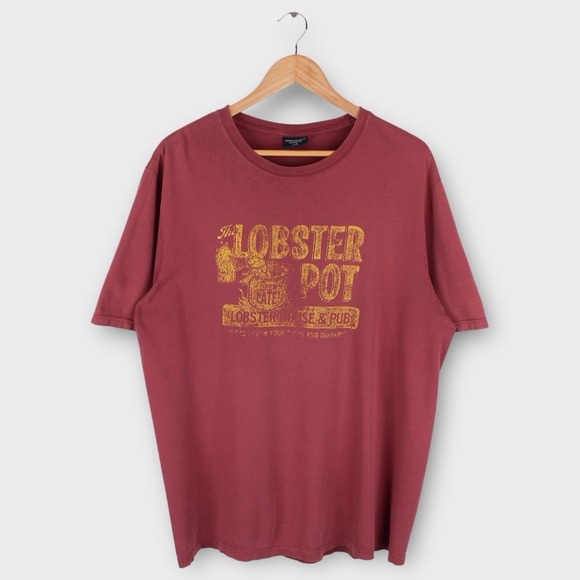 American Eagle Outfitters Other - Vintage American Eagle Outfitters Lobster Pot Pub Graphic T-Shirt Red Men's L